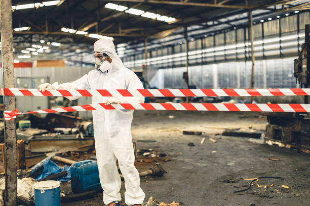 Professional Infectious Disease Decontamination technician working in Plympton, MA